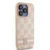DKNY DKHCP15LPCPTSSP iPhone 15 Pro6.1 różowy/pink hardcase Leather Checkered Mono Pattern & Printed Stripes
